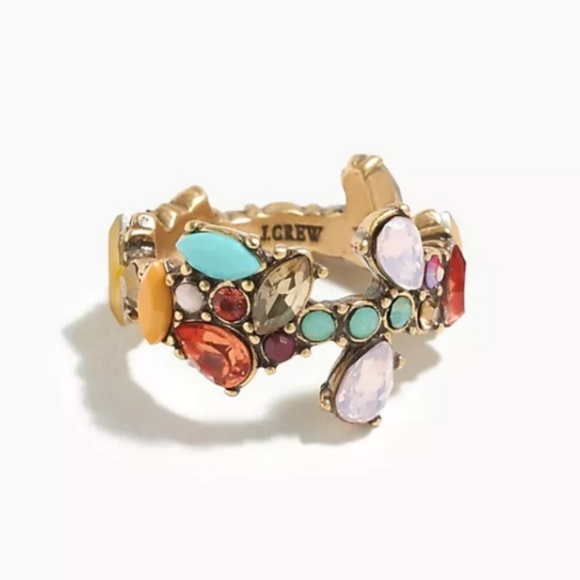 J. Crew Jewelry - J. Crew Crystal foliage ring